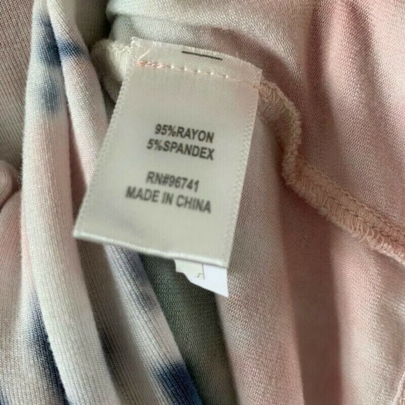 Self Esteem Juniors' Twist Knot Pocket Tie Dye Swirl TShirt Pink Mint Blue - Picture 5 of 5